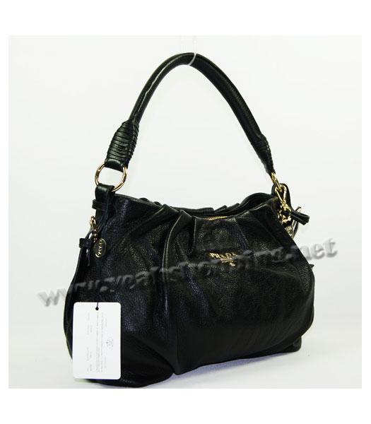 Prada Large Tote Bag Black Calfskin-1