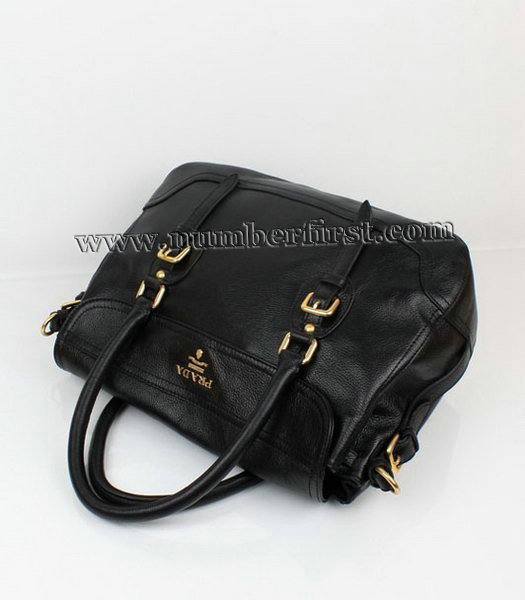 Prada Latest Black Calf Leather Handbag-2