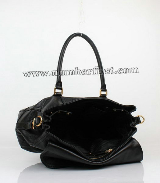 Prada Latest Black Calf Leather Handbag-4