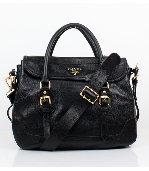 Prada Latest Black Calf Leather Handbag