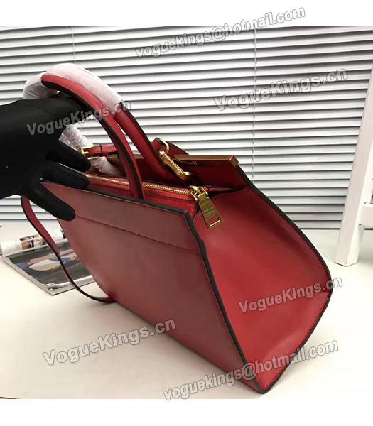 Prada Latest Original Red Leather Tote Bag-2
