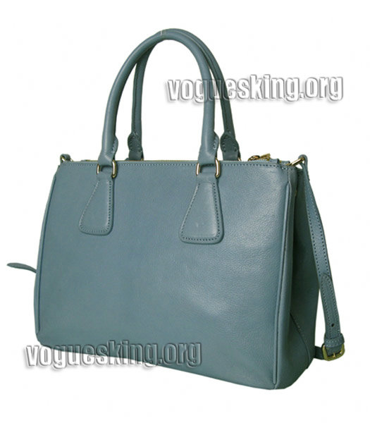 Prada Light Blue Original Leather Tote Bag-2