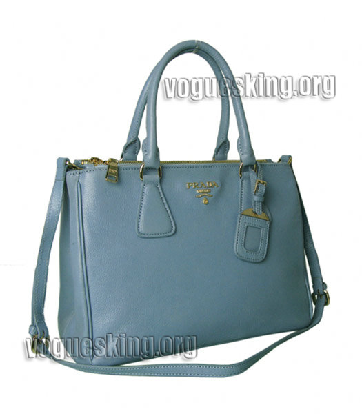Prada Light Blue Original Leather Tote Bag-3
