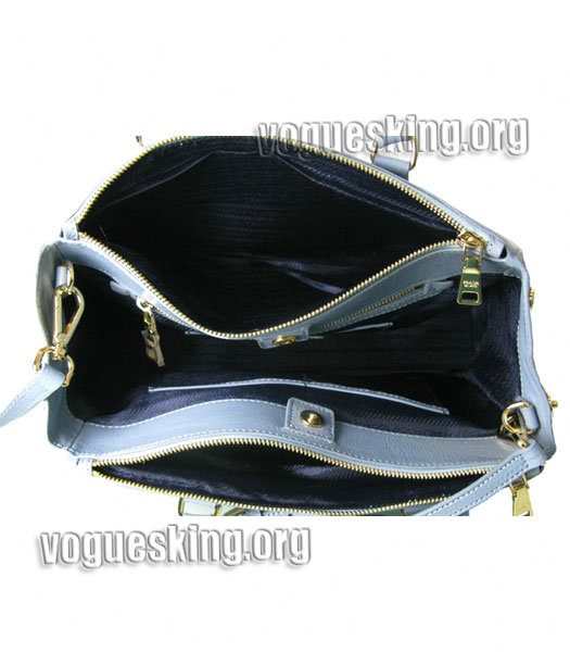 Prada Light Blue Original Leather Tote Bag-5