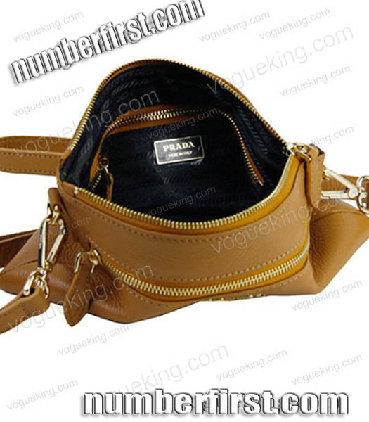 Prada Light Coffee Leather Messenger Bag-4