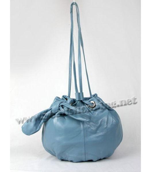 Prada Long Strap Bag in Blue Leather-1