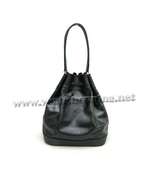 Prada Madras Small Tote Bag Black Leather_BR3672-1