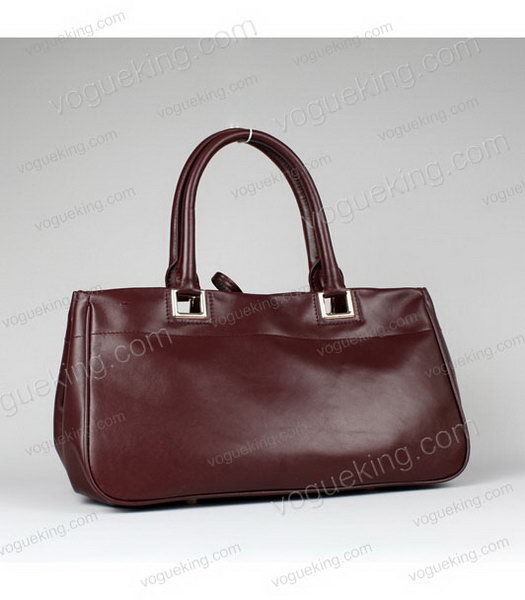 Prada Napa Calfskin Leather Handbag Wine Red-2