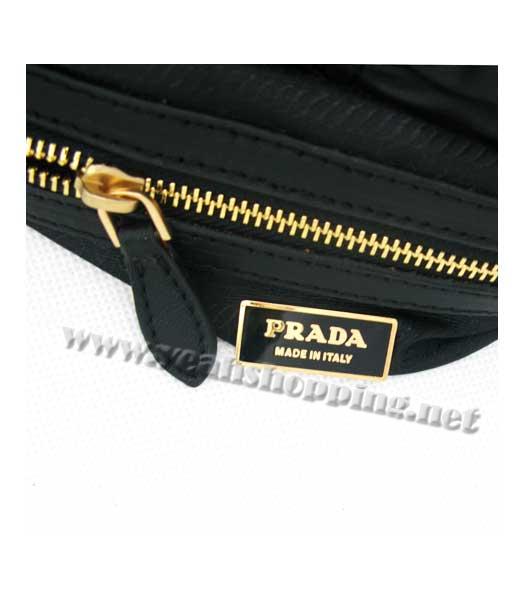 Prada Nappa Gaufre Convertible Handbag Black-3