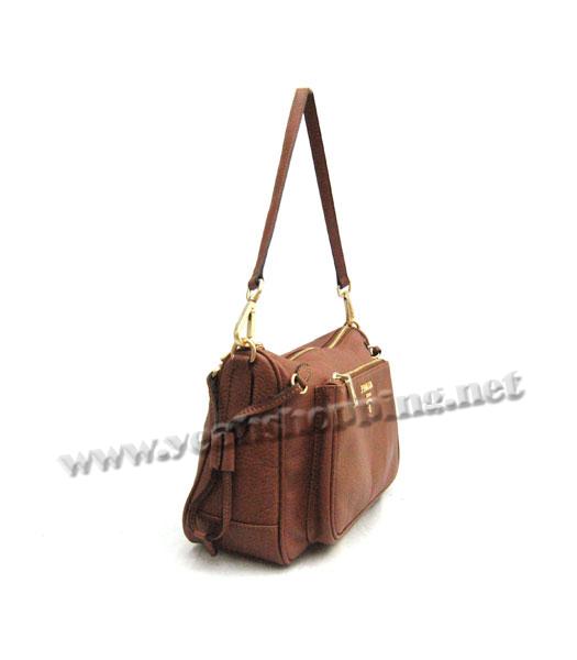 Prada Nappa Leather Single Shoulder Bag Coffee_BR4081-2
