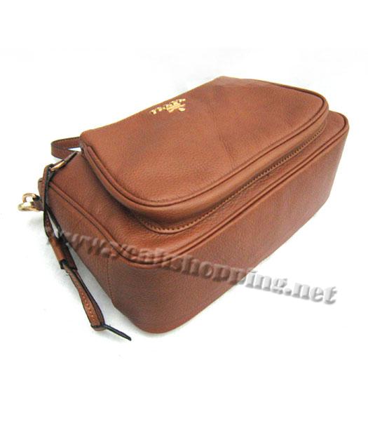 Prada Nappa Leather Single Shoulder Bag Coffee_BR4081-3