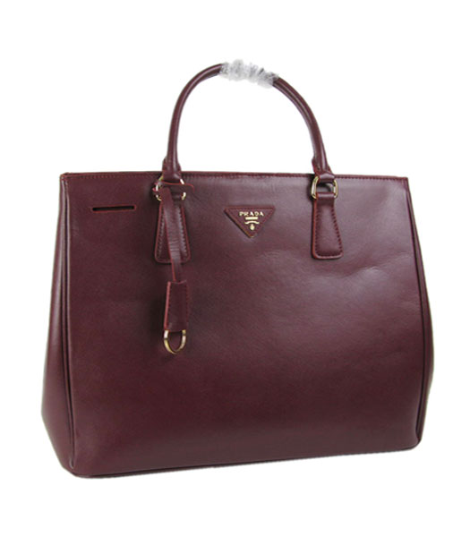 Prada New Tote Bag Red Calfskin Leather
