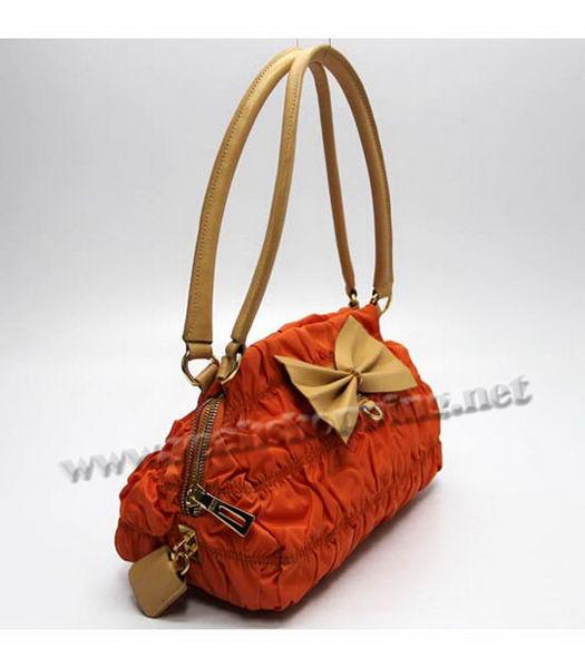 Prada Nylon Bowknot Hobo Bag Orange-1
