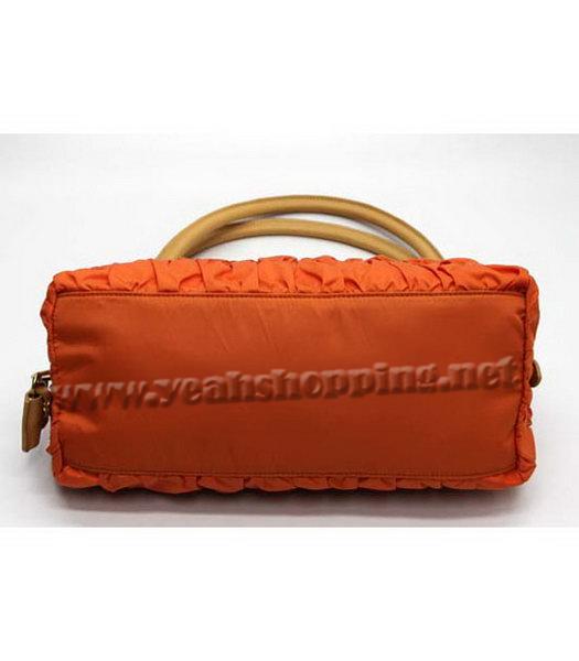 Prada Nylon Bowknot Hobo Bag Orange-4