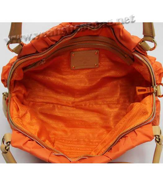 Prada Nylon Bowknot Hobo Bag Orange-5