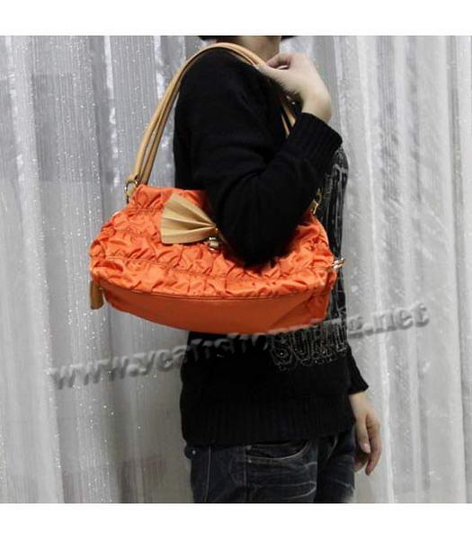 Prada Nylon Bowknot Hobo Bag Orange-7