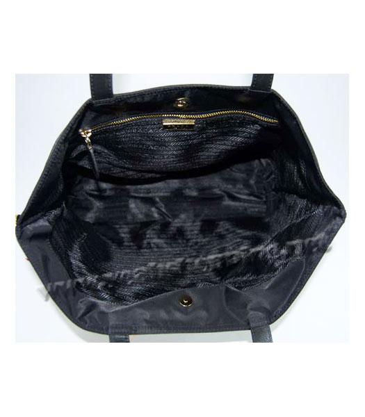 Prada Nylon Caton Shoulder Bag Black-5