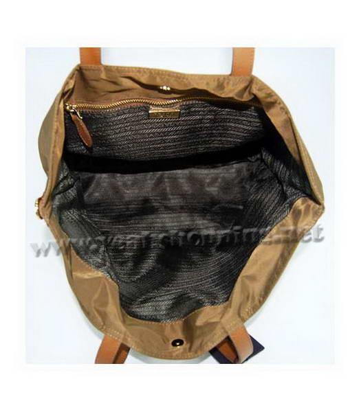 Prada Nylon Caton Shoulder Bag Khaki-5