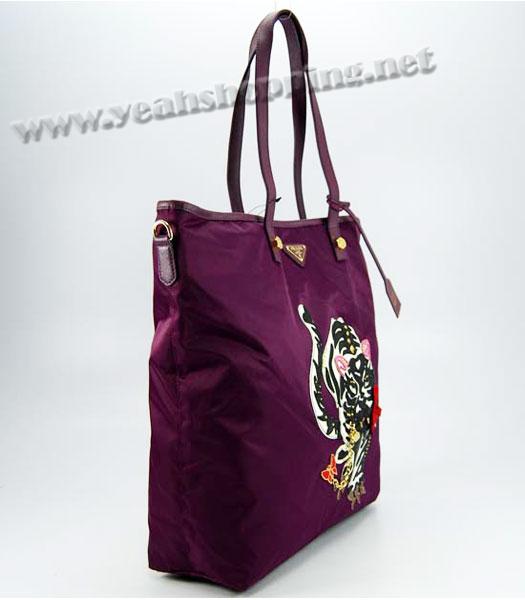 Prada Nylon Caton Shoulder Bag Purple-1