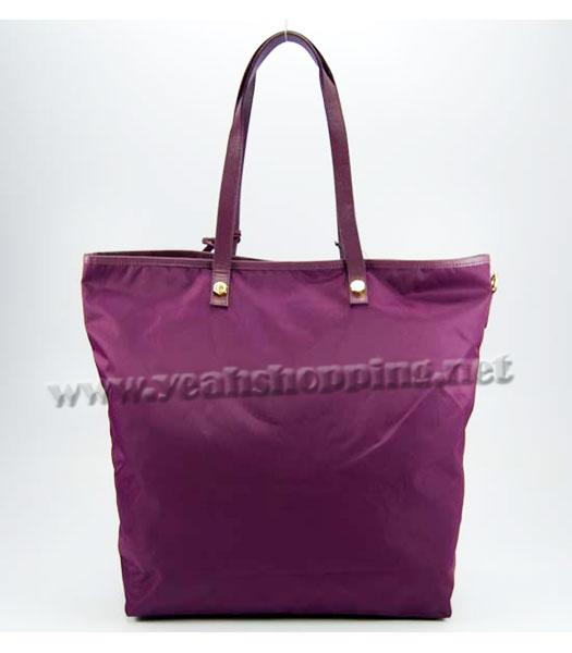 Prada Nylon Caton Shoulder Bag Purple-2