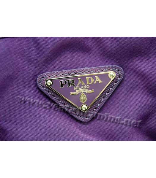 Prada Nylon Caton Shoulder Bag Purple-4