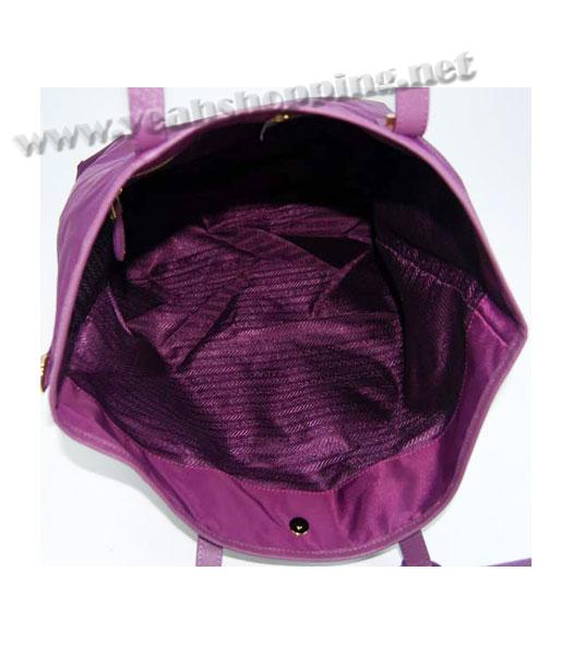 Prada Nylon Caton Shoulder Bag Purple-5