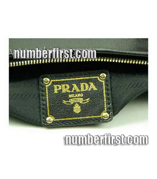 Prada Oil Calfskin Leather Tote Bag Black-6