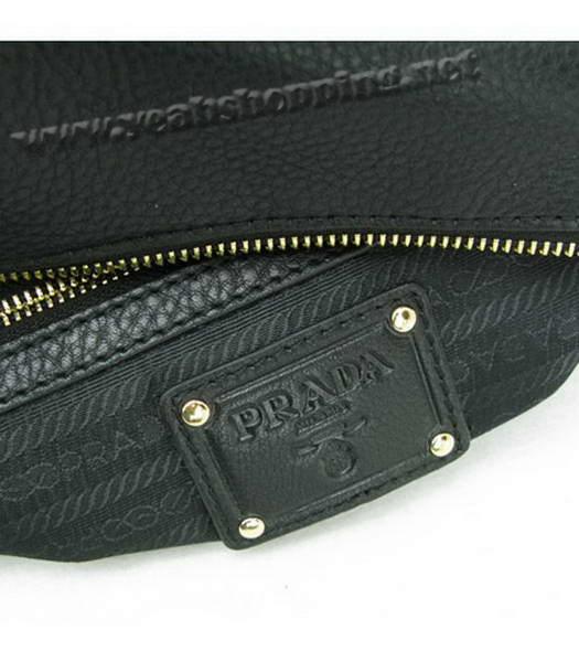 Prada Oil Leather Handbag Black-9