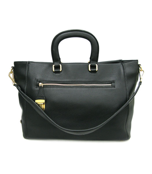 Prada Oil Leather Handbag Black