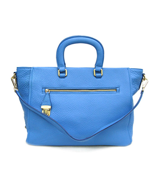 Prada Oil Leather Handbag Blue