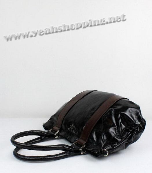 Prada Oil Wax Leather Tote Bag Black-2