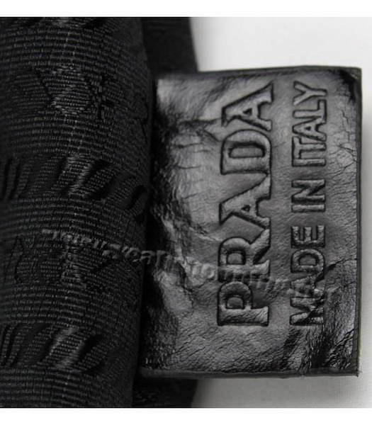 Prada Oil Wax Leather Tote Bag Black-9