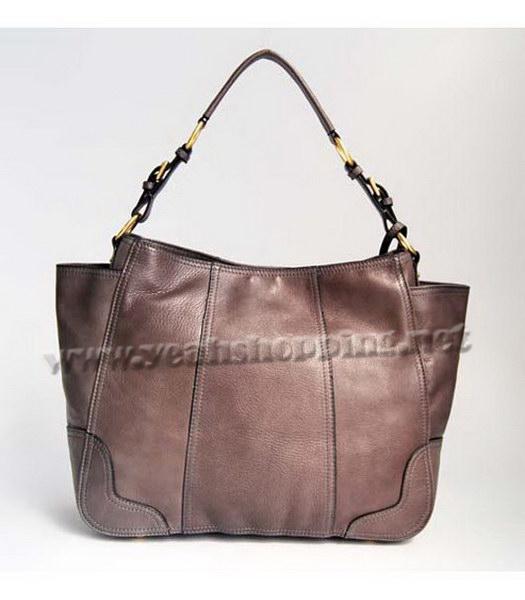 Prada Oil Wax Milled Pocket Hobo Handbag Dark Grey-3