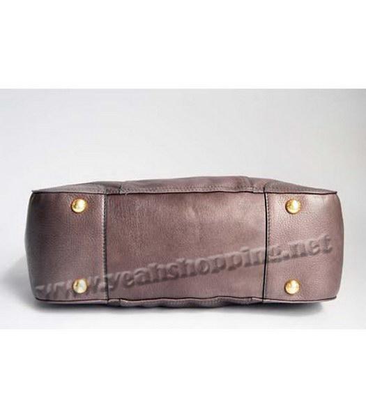 Prada Oil Wax Milled Pocket Hobo Handbag Dark Grey-4