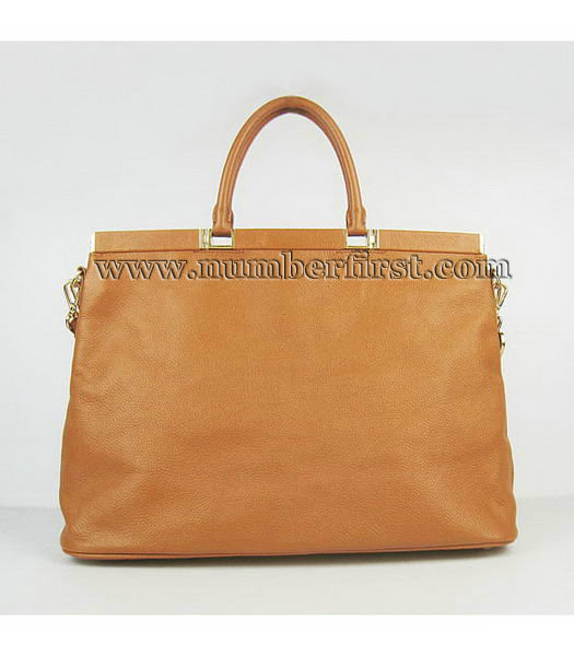 Prada Orange Leather Tote Bag-2
