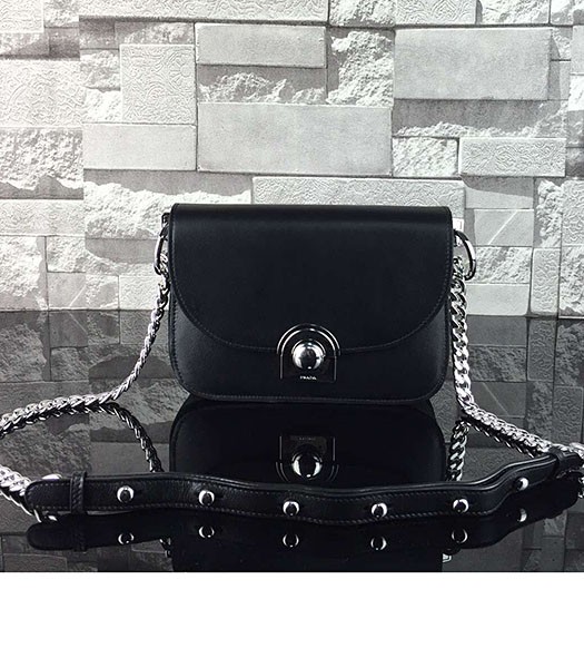 Prada Original Leather Arcade Crossbody Bag 1BD030 Black
