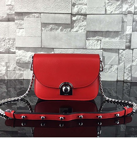 Prada Original Leather Arcade Crossbody Bag 1BD030 Red
