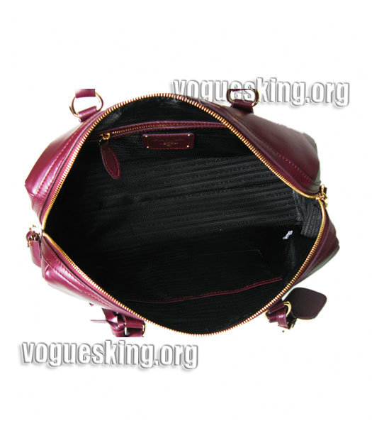 Prada Original Leather Tote Bag In Jujube-5