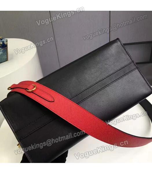 Prada Original Mixed Colors Leather Top Handal Bag Black-5