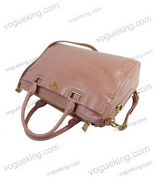 Prada Pink Deerskin Leather Top Handle Bag-4