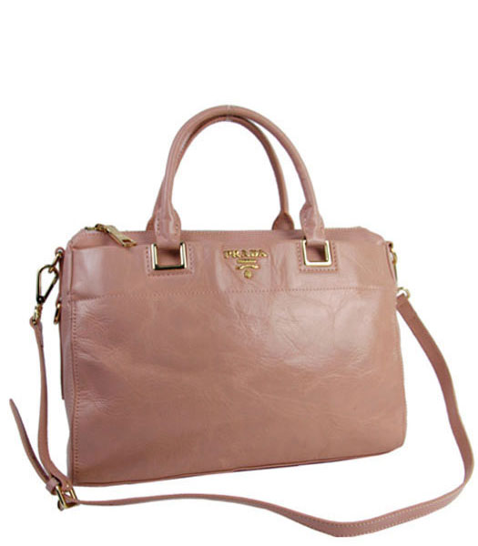 Prada Pink Deerskin Leather Top Handle Bag