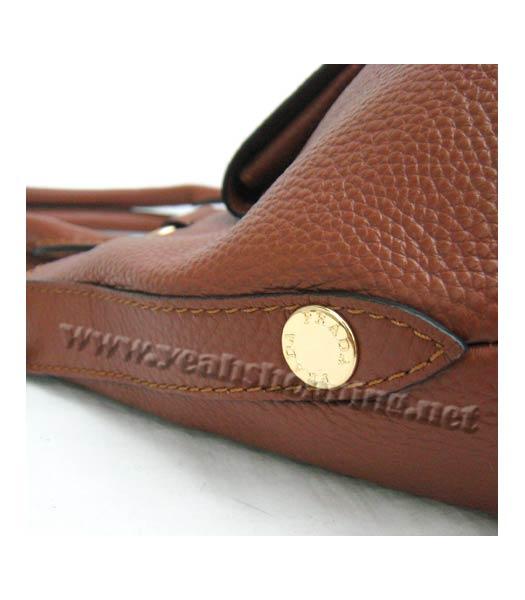Prada Pocket Tote Bag in Coffee Cowhide Leather_BR4350-6