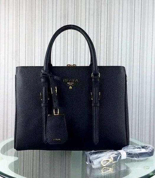 Prada Popular Calfskin Leather Tote Bag BR0133 Black