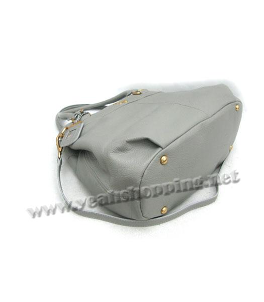 Prada Popular Calfskin Tote Bag Silver Grey-3