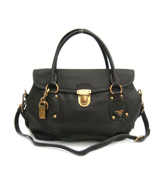 Prada Popular Handle Bag Dark Coffee Leather_BR3351