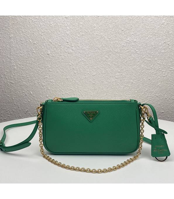 Prada Re-Edition 2000 Saffiano Green Original Cross Veins Leather Mini Bag