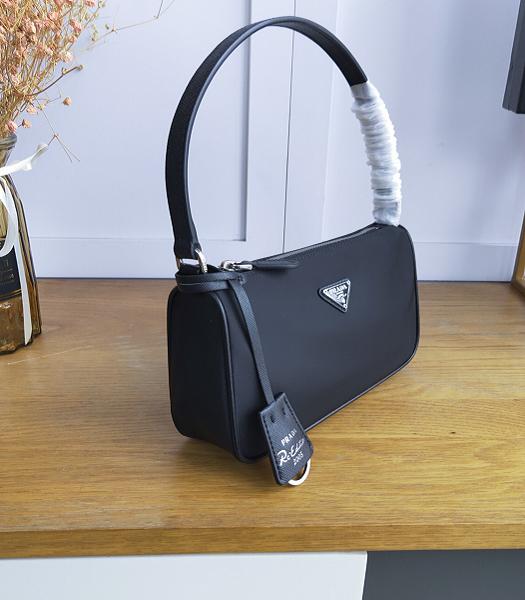 Prada Re-Edition 2005 Black Nylon With Saffiano Original Leather Mini Shoulder Bag-8