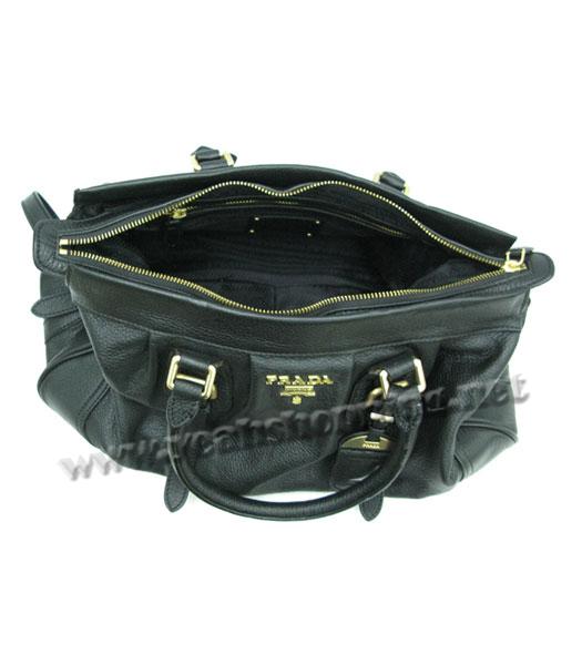 Prada Sacca Shoulder Bag in Black Leather_BN1228L-3