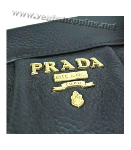 Prada Sacca Shoulder Bag in Black Leather_BN1228L-5