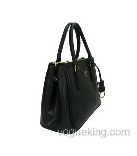 Prada Saffiano Black Calfskin Business Tote Handbag -1-2